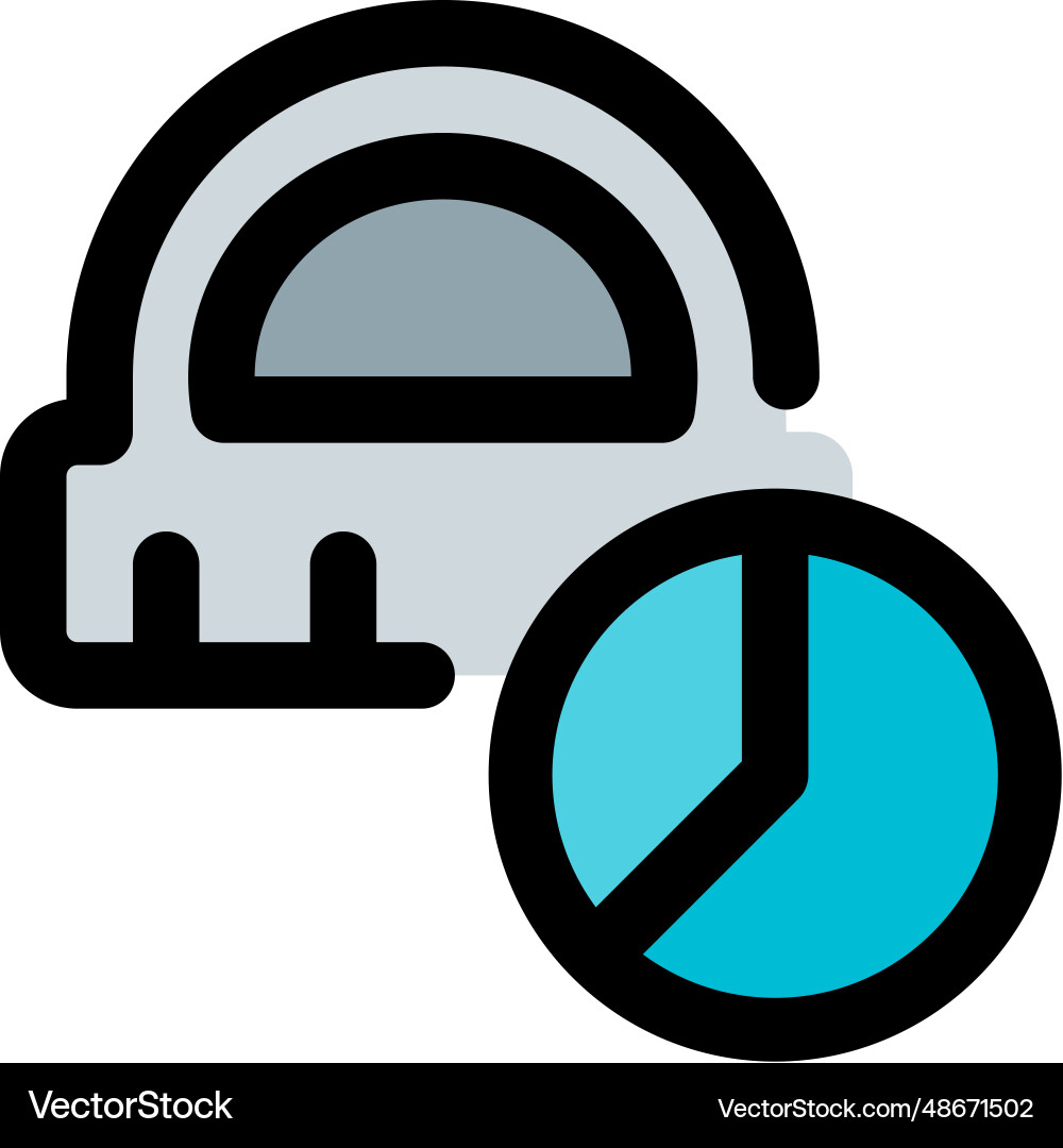 Ruler measurement for pie chart presentation Vector Image