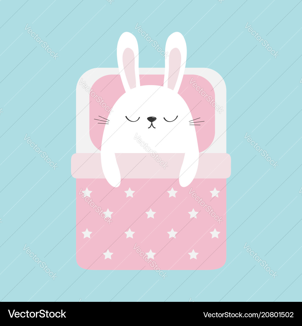 Schlaf Kaninchen Hase Baby Tier Tier Sammlung Schlaf Kaninchen Hase Baby Tier Tier Sammlung vektorbild