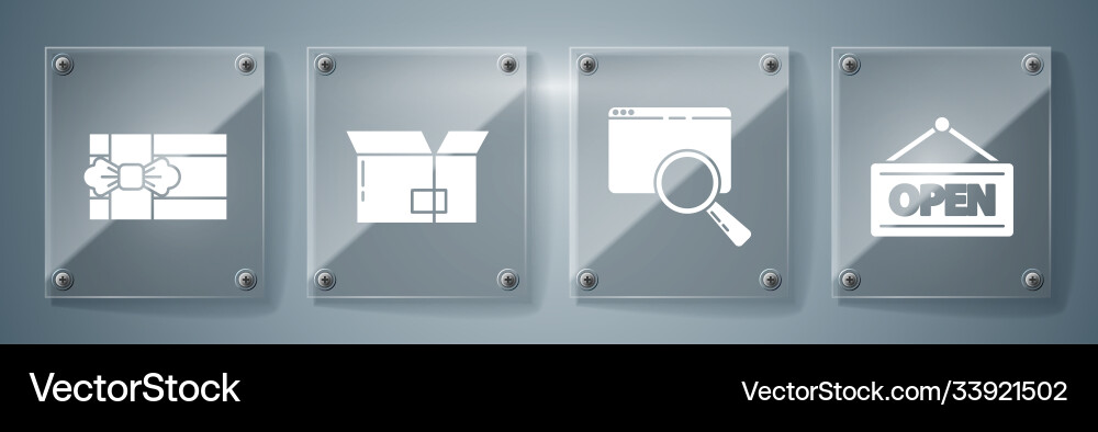 Set hanging sign with open search in a browser Set hanging sign with open search in a browser vector image
