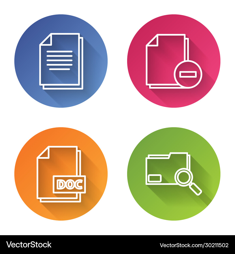 Set line document with minus doc file Set line document with minus doc file vector image
