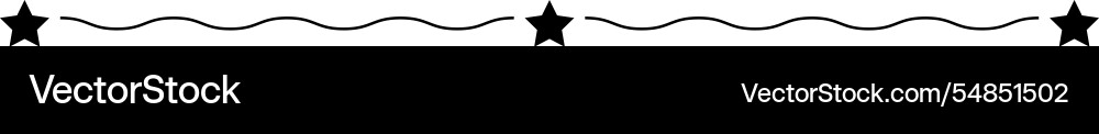 Star divider border frame horizontal line shape Star divider border frame horizontal line shape vector image