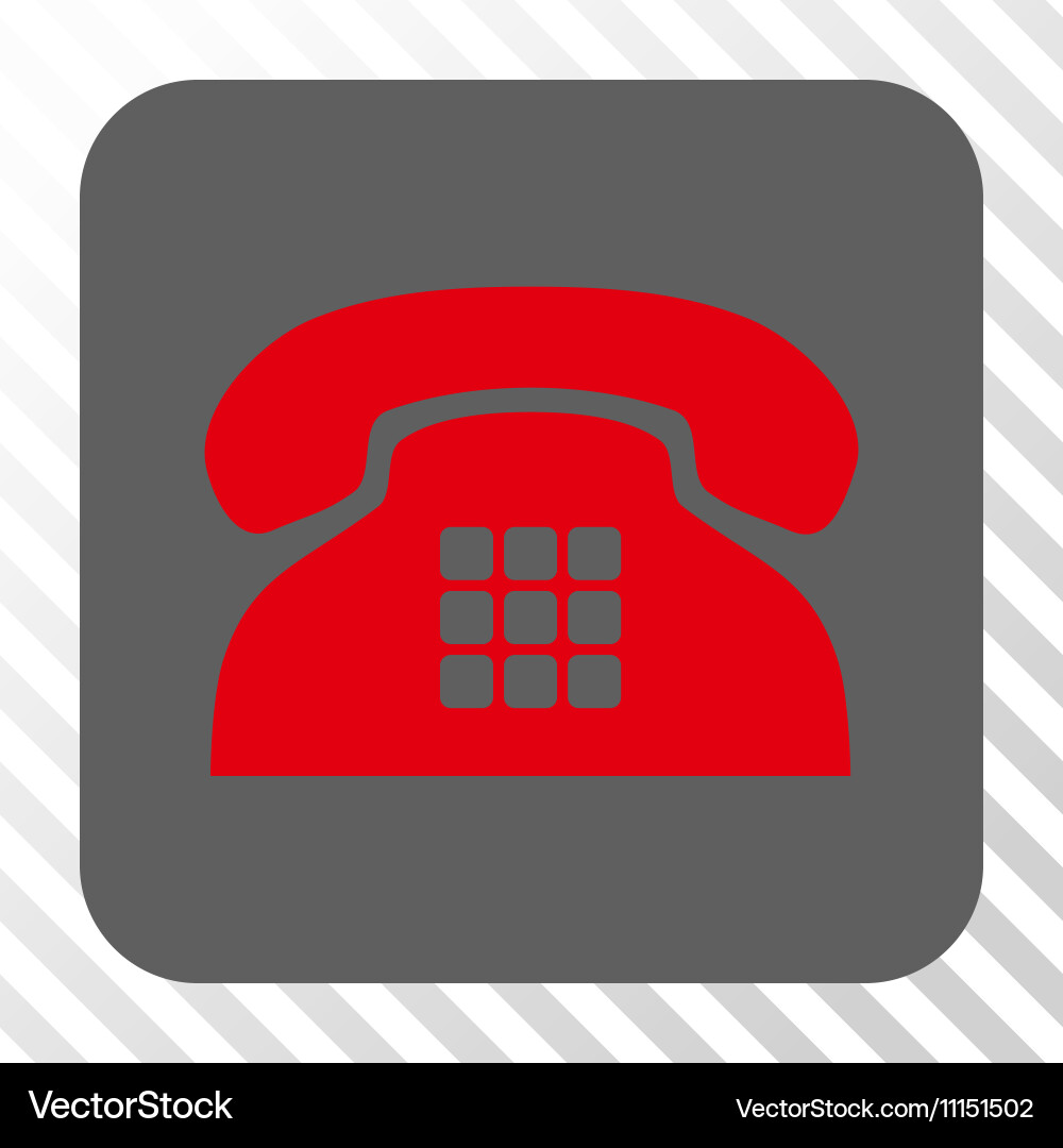 Tone phone rounded square button Vector Image