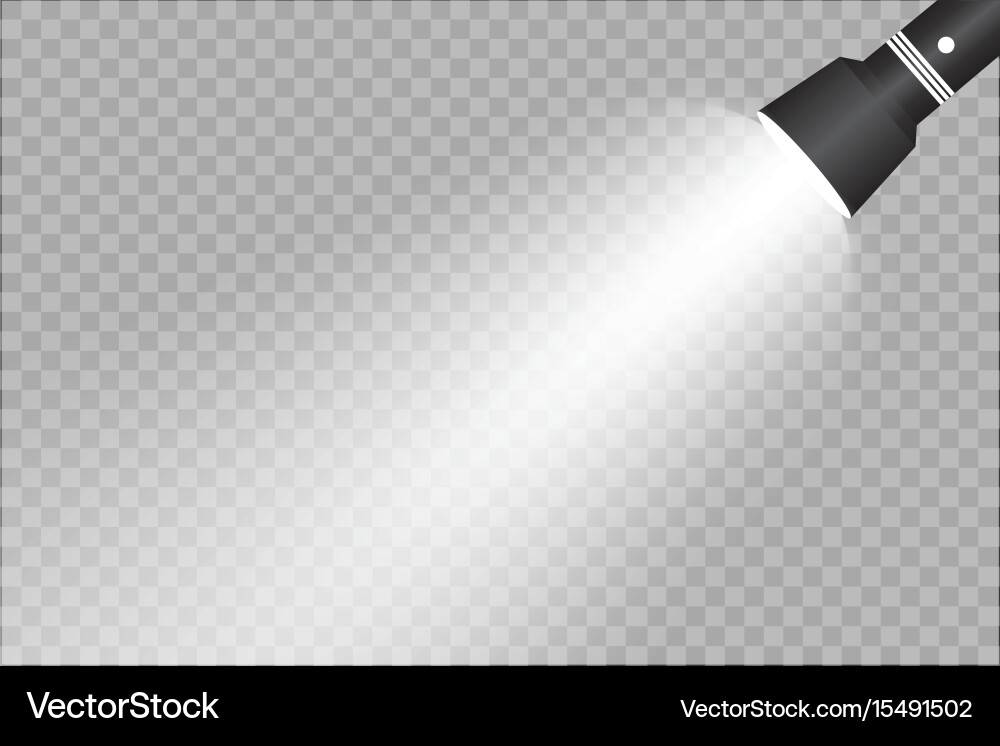 Transparent Background Flashlight Effect Vector Image