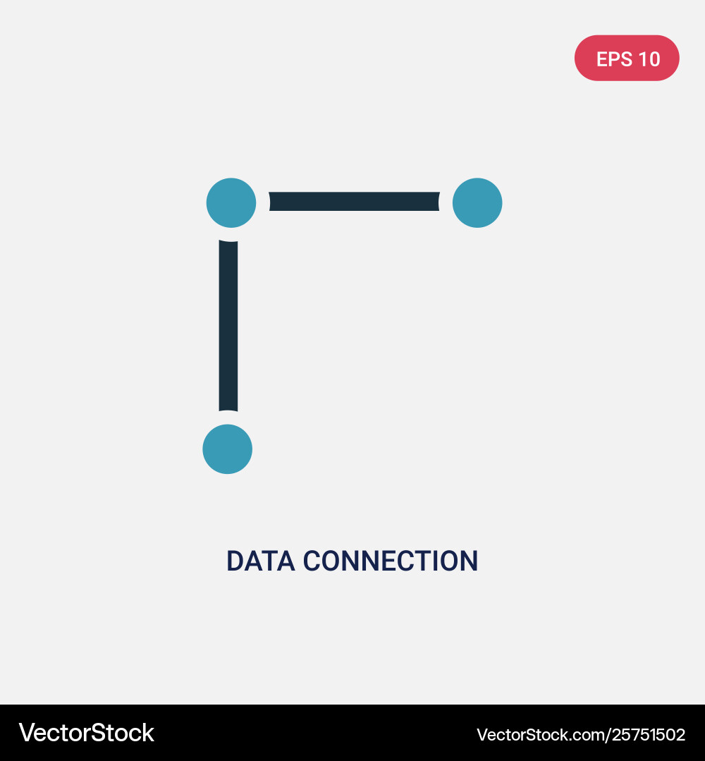 Two color data connection icon from user Two color data connection icon from user vector image