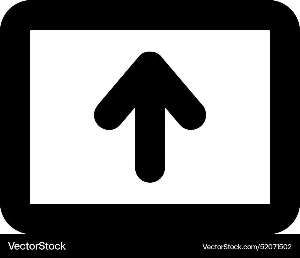 Upload outline icon symbol image Vector Image