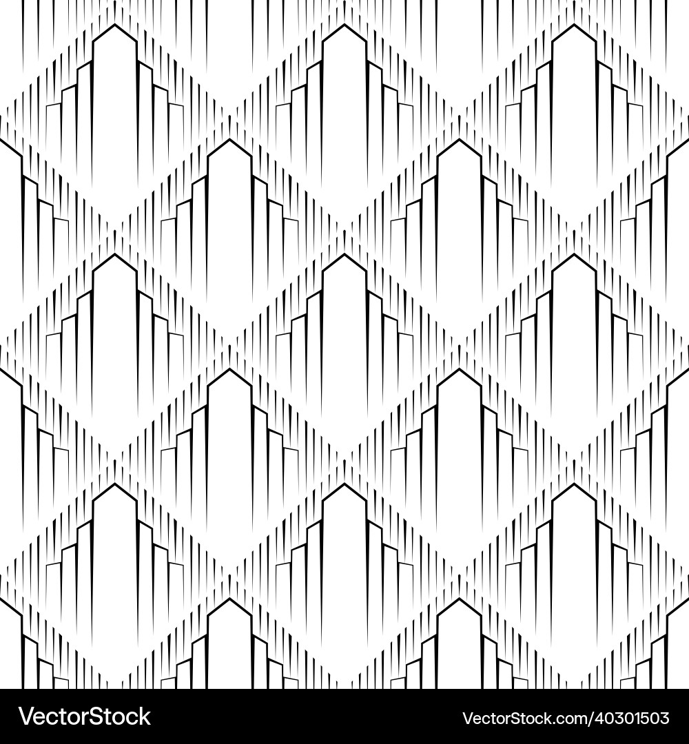 Abstract seamless pattern in art deco style Abstract seamless pattern in art deco style vector image