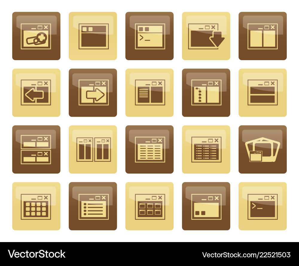 Application programming server and computer icon Application programming server and computer icon vector image