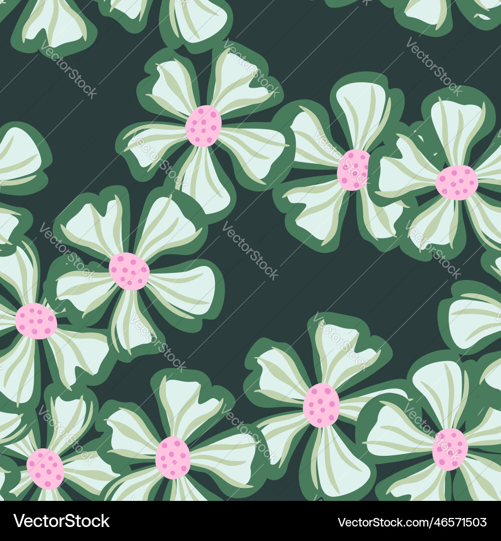 Chamomile flower endless background abstract Chamomile flower endless background abstract vector image