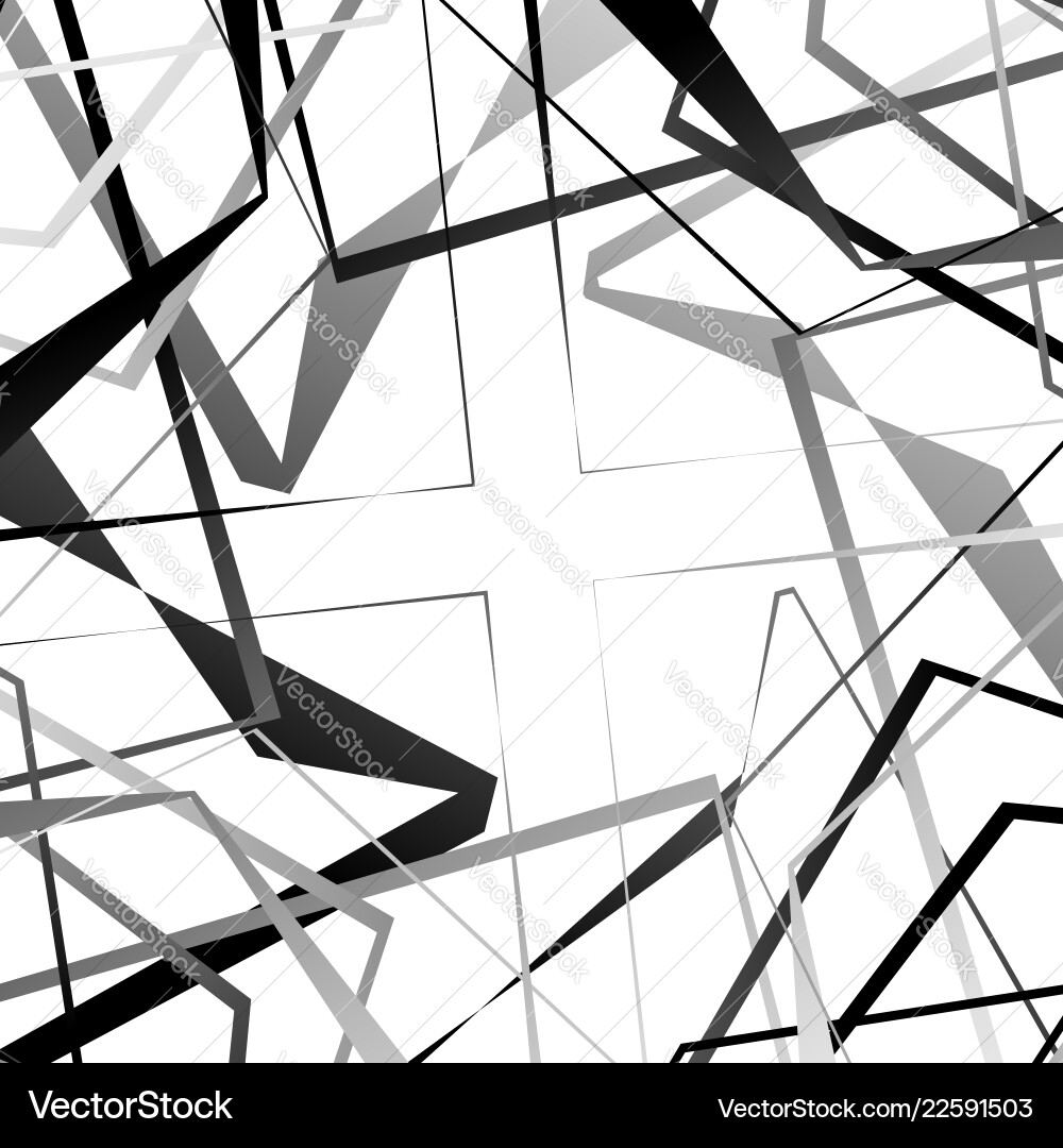 Edgy angular monochrome geometric element Edgy angular monochrome geometric element vector image