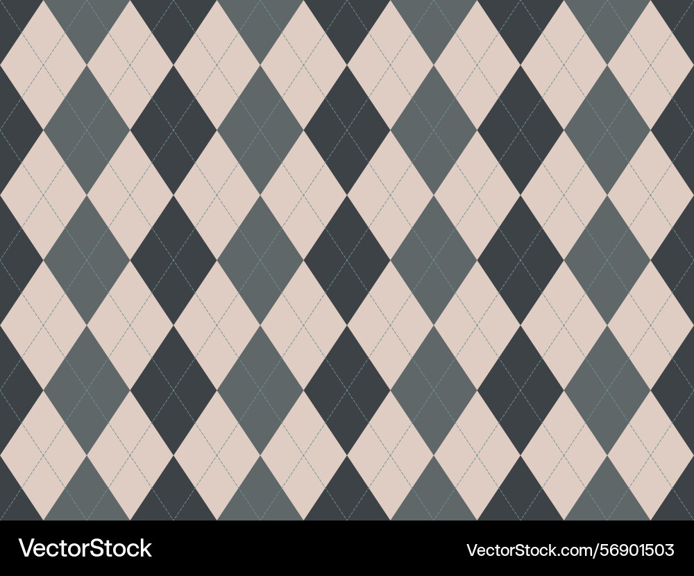 Elegant argyle pattern in muted tones perfect Vector Image