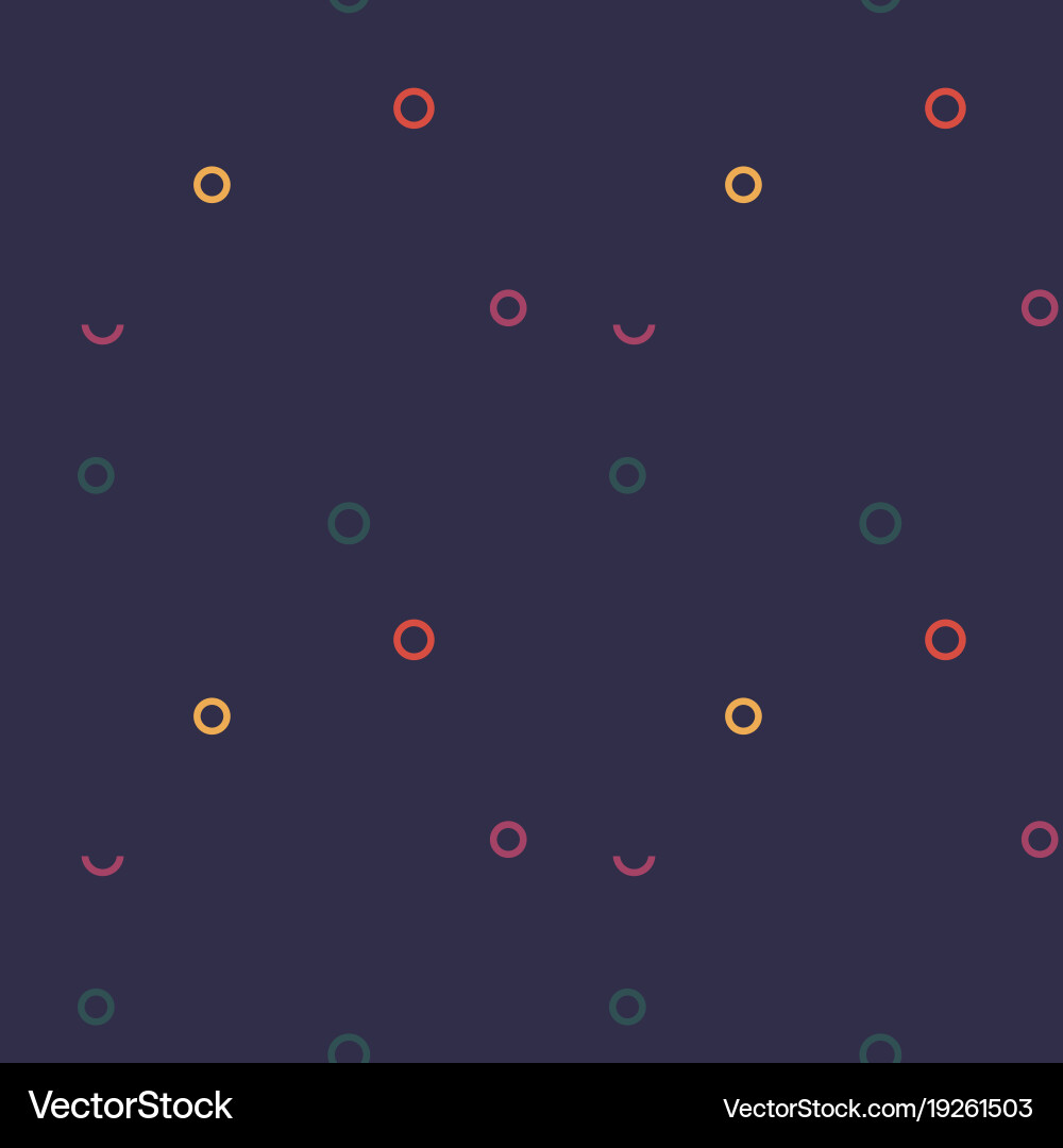 Empty circles seamless pattern vector image