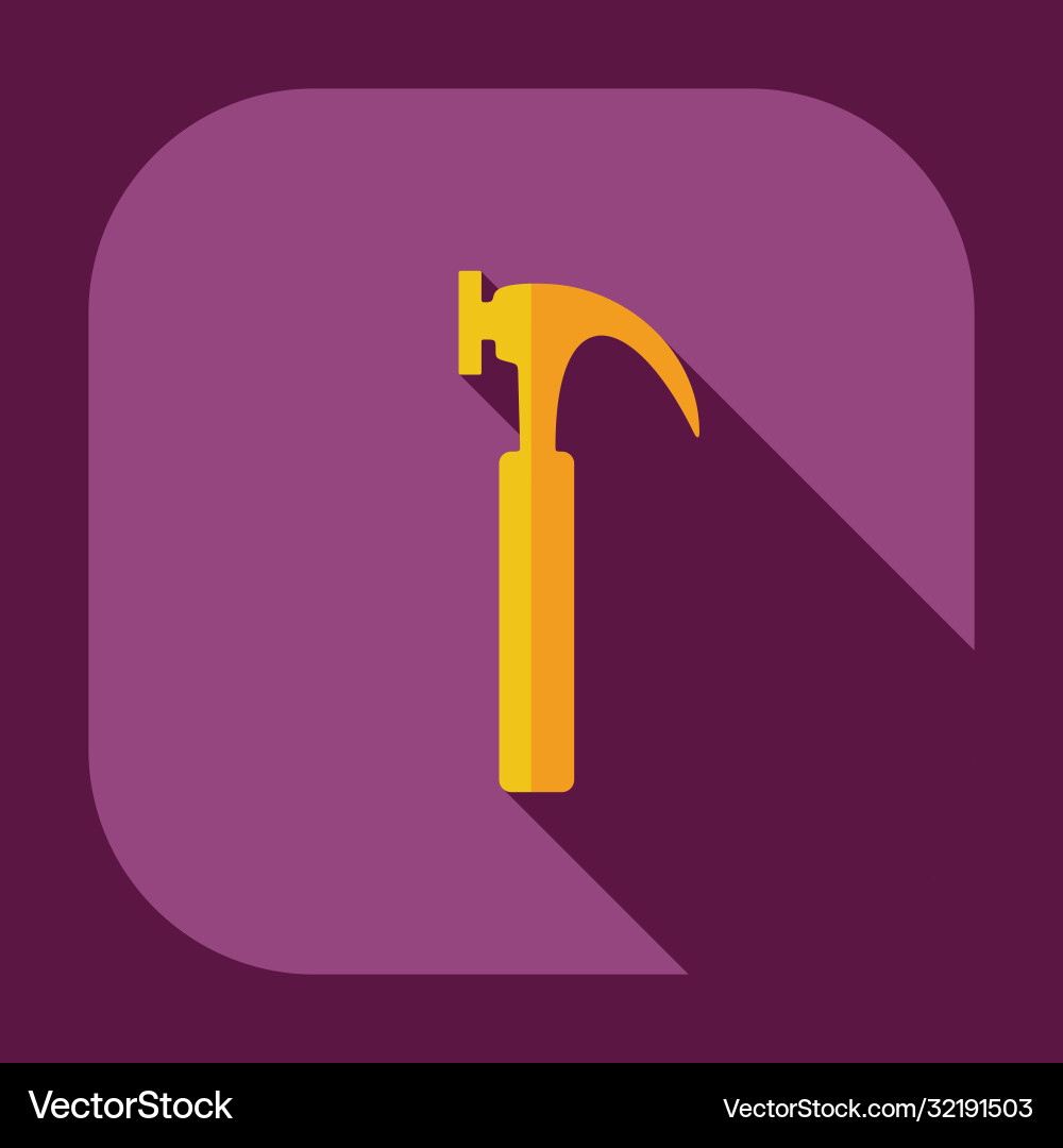 Flat modern design with shadow icons hammer Flat modern design with shadow icons hammer Vector Image