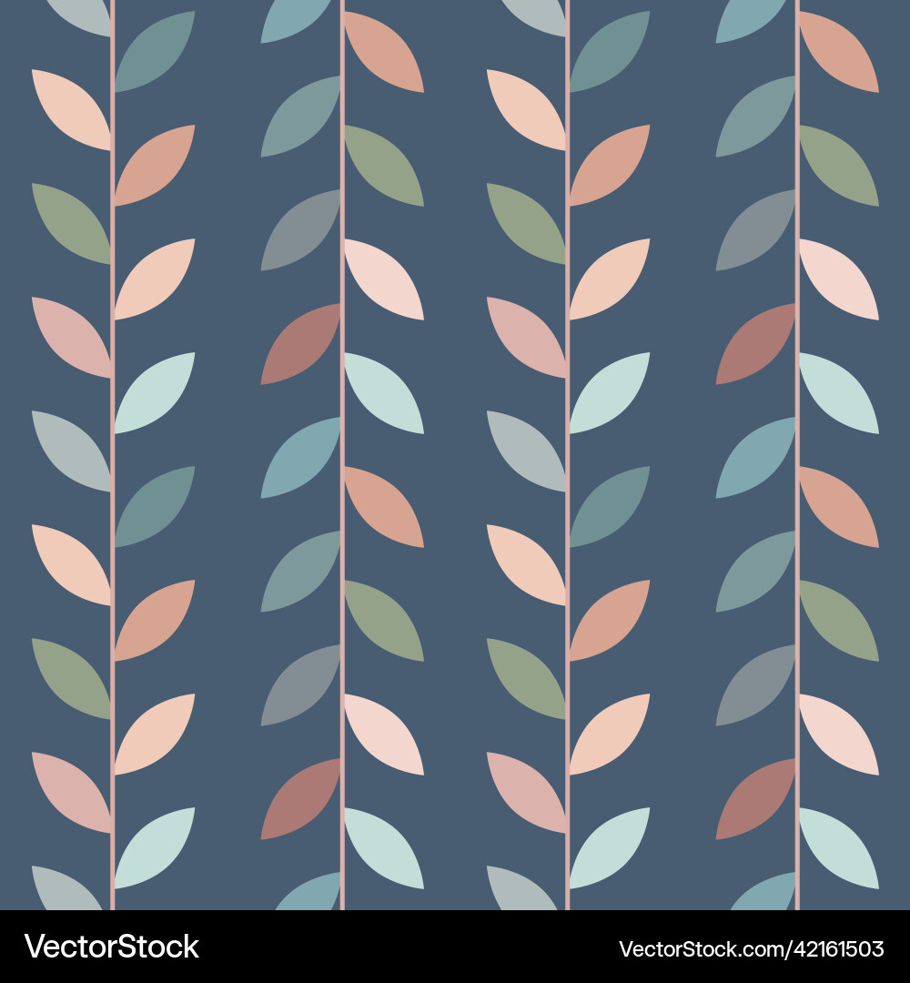 Grey and multicolored leaf pattern seamless Vector Image
