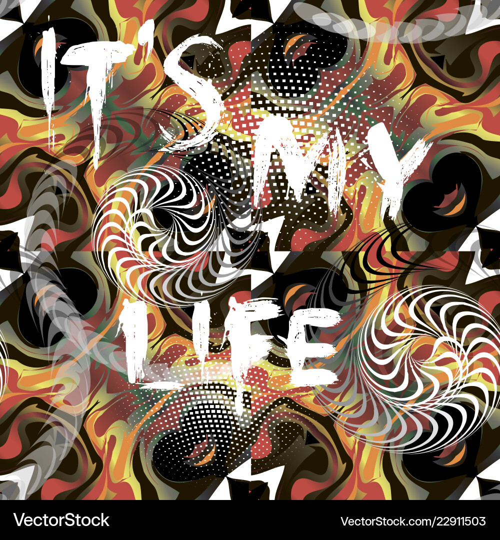 Grunge Text Pattern vector image