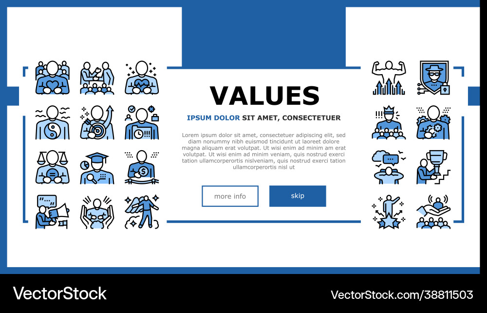 Human Values Landing Header vector image
