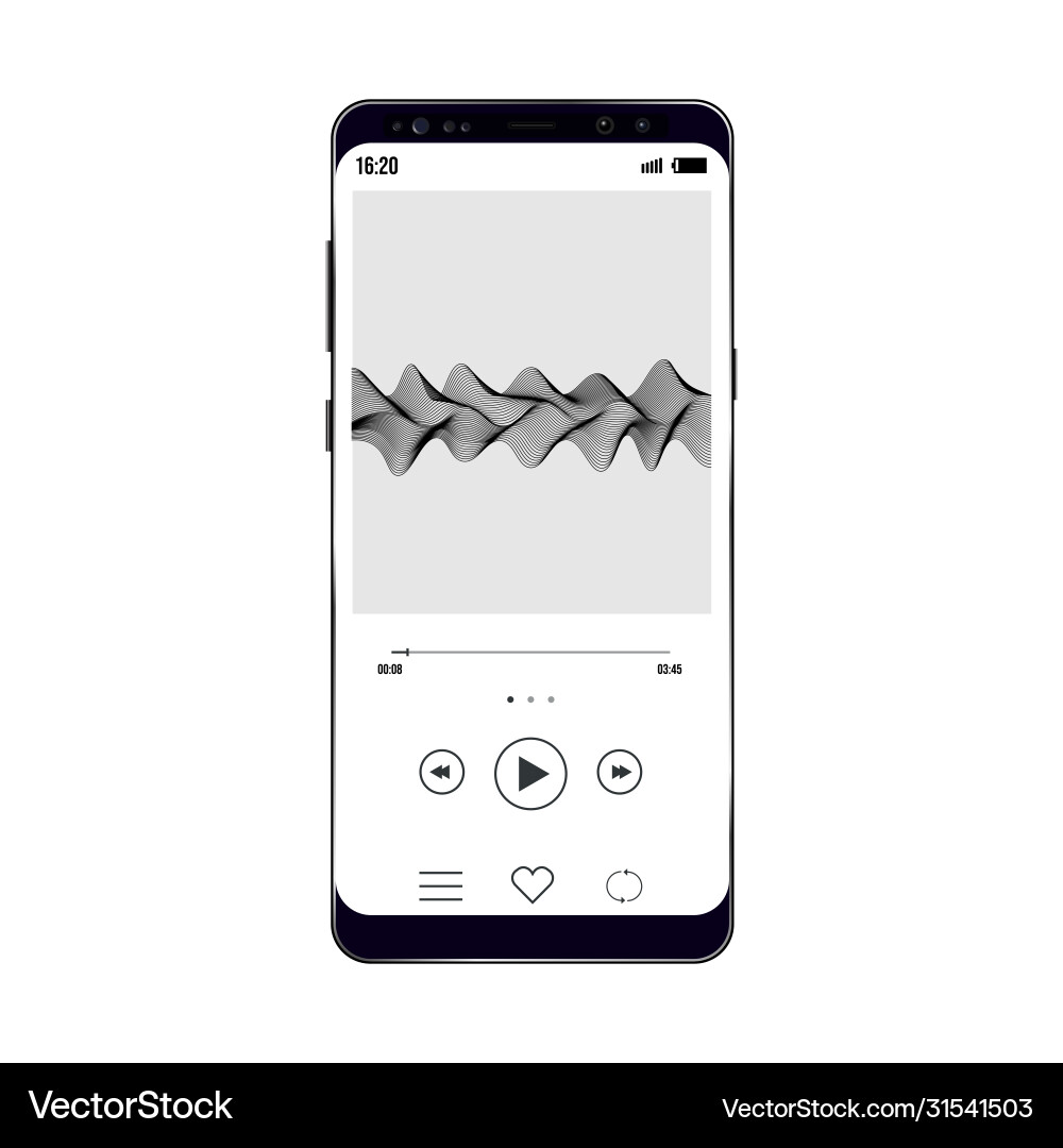 Image older model smartphone with example Image older model smartphone with example vector image