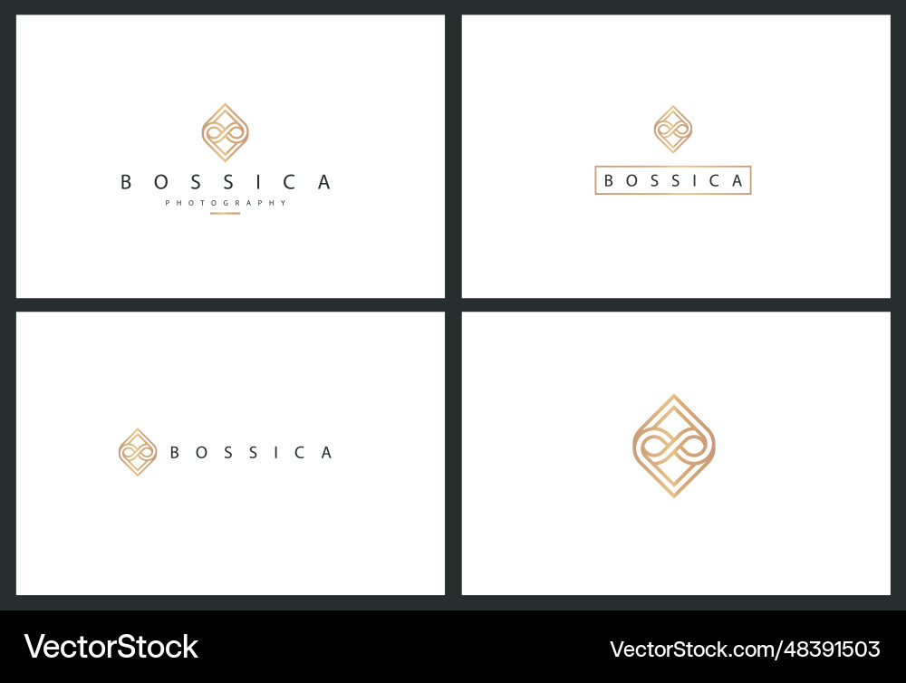 Minimalistic line logo design set template Vector Image