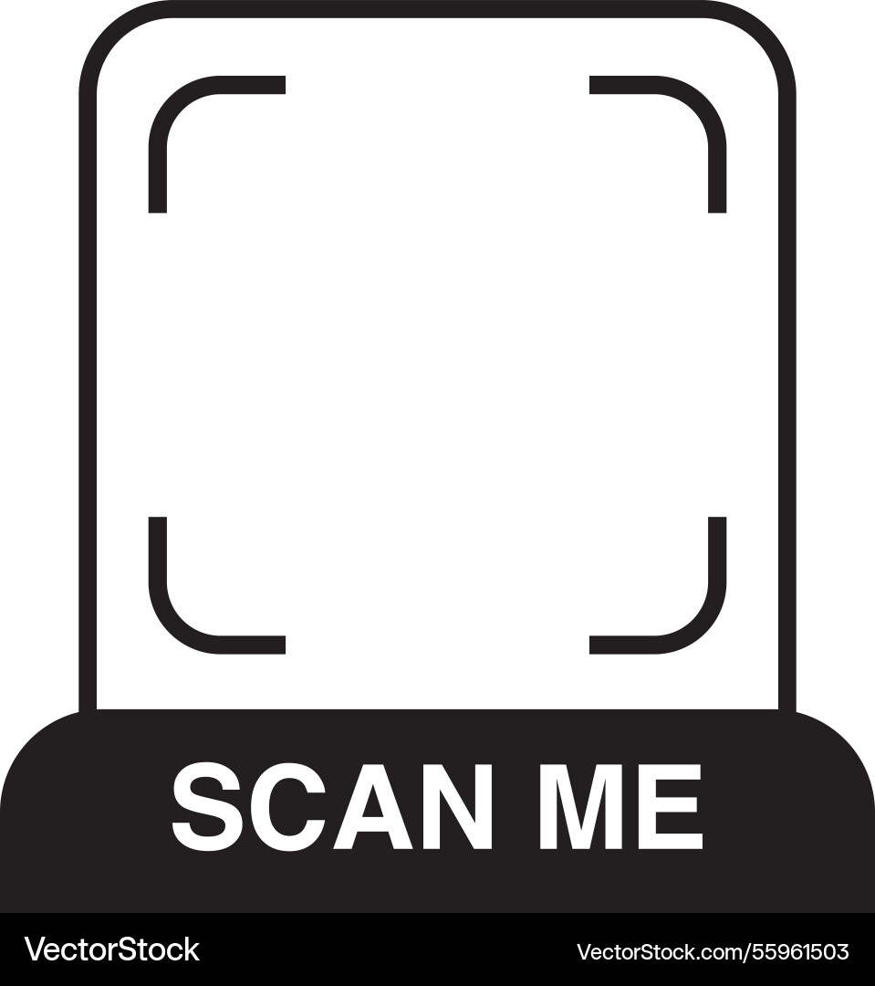 Scan Me QR Code Template vector image