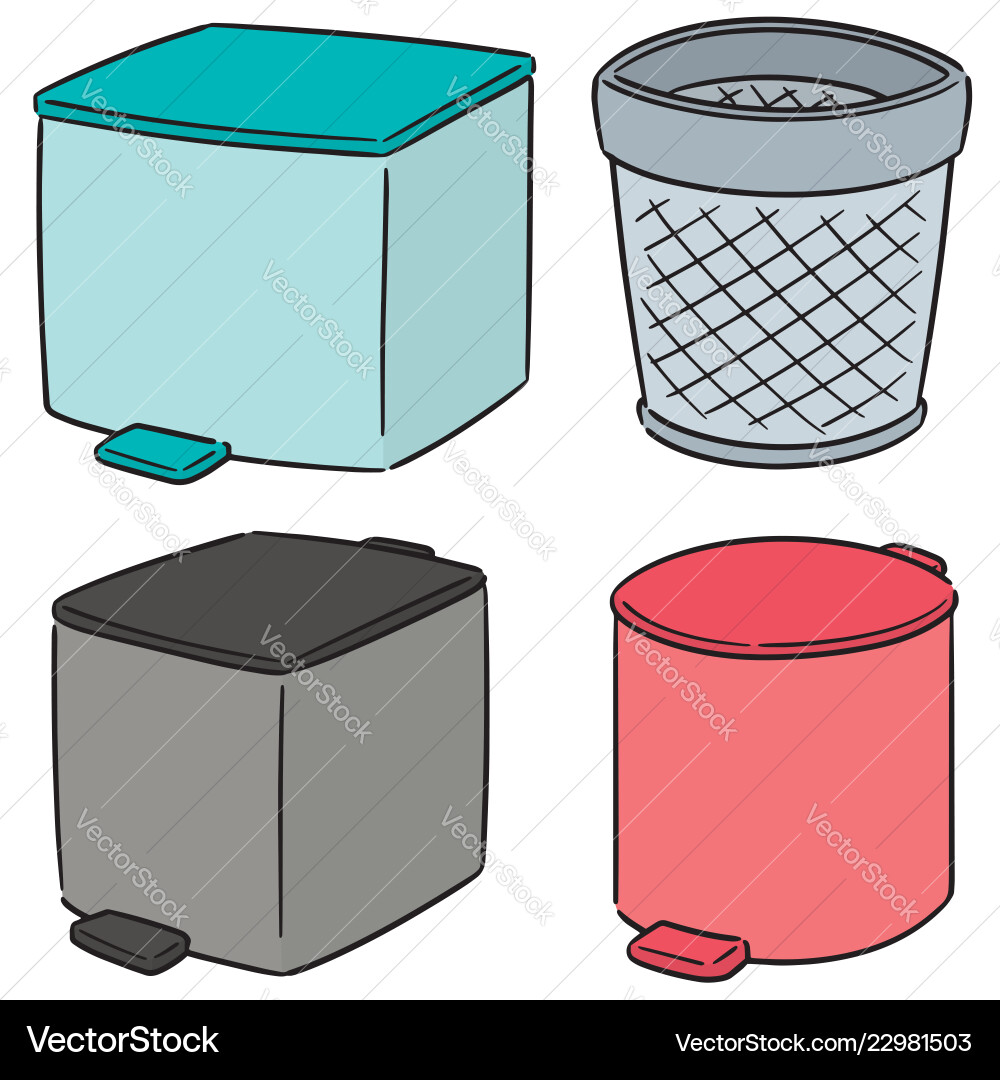 Set of recycle garbage vector image