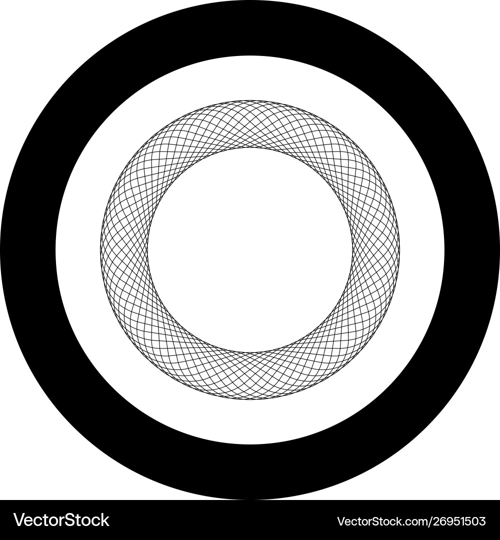 Spirograph element empty in center abstract vector image
