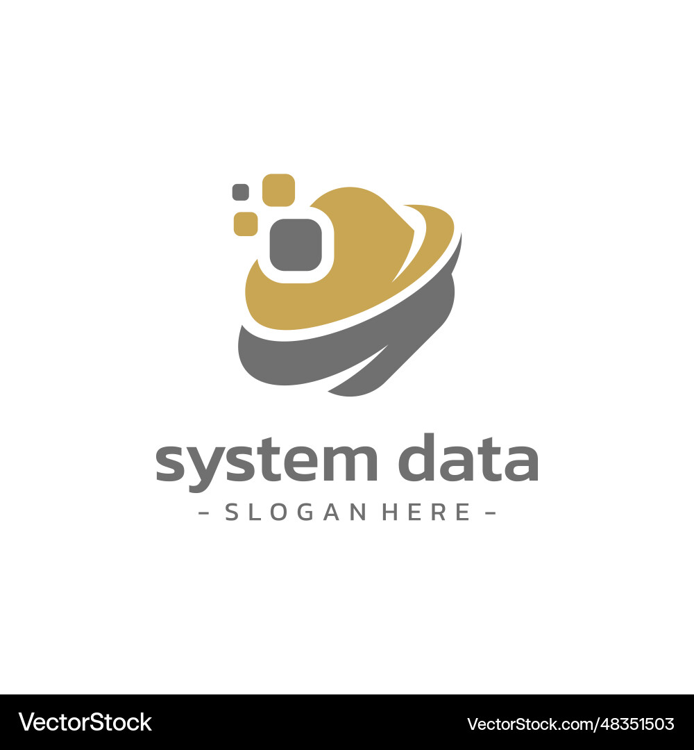 System data logo template design Vector Image