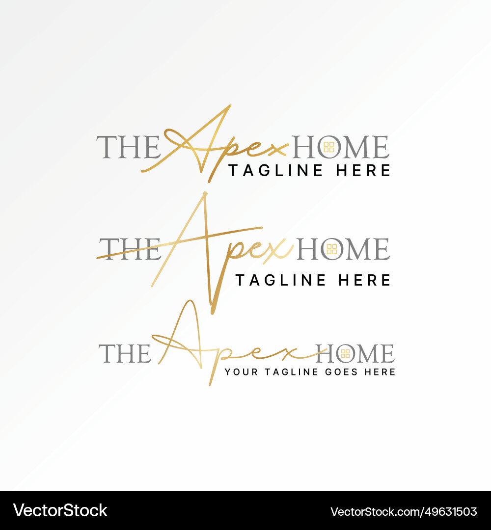 Unique stock initial letter word apex window Unique stock initial letter word apex window Vector Image