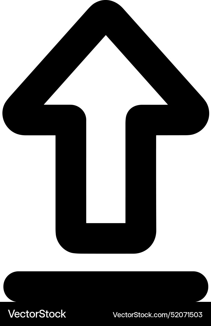 Upload outline icon symbol image Vector Image