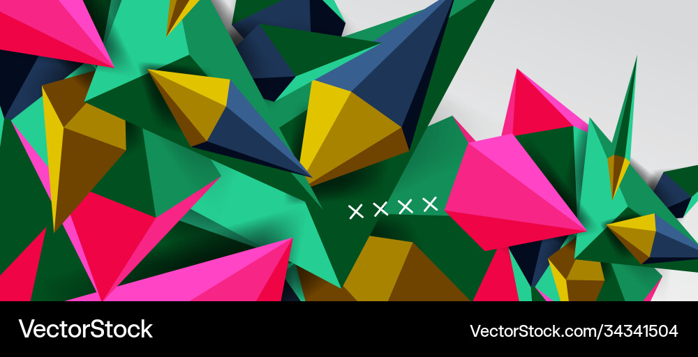 3d low poly abstract shape background Vector Image