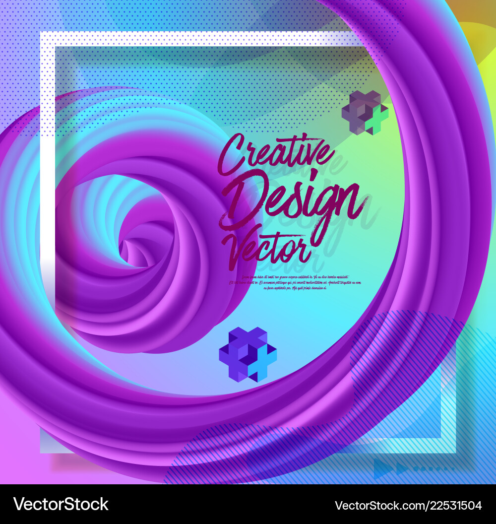Abstract 3D Flow Background vector image