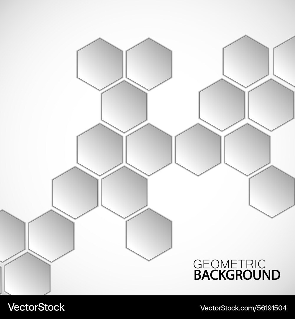 Abstract geometric background with hexagons vector image