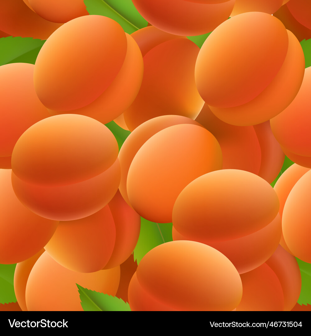 Apricots 3d seamless pattern Apricots 3d seamless pattern vector image