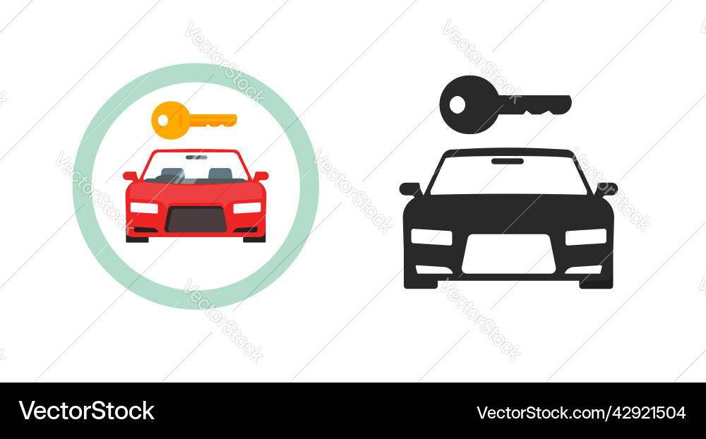 Autoschlüssel-Eingabesystem-Icon oder Auto Autoschlüssel-Eingabesystem-Icon oder Auto vektorbild