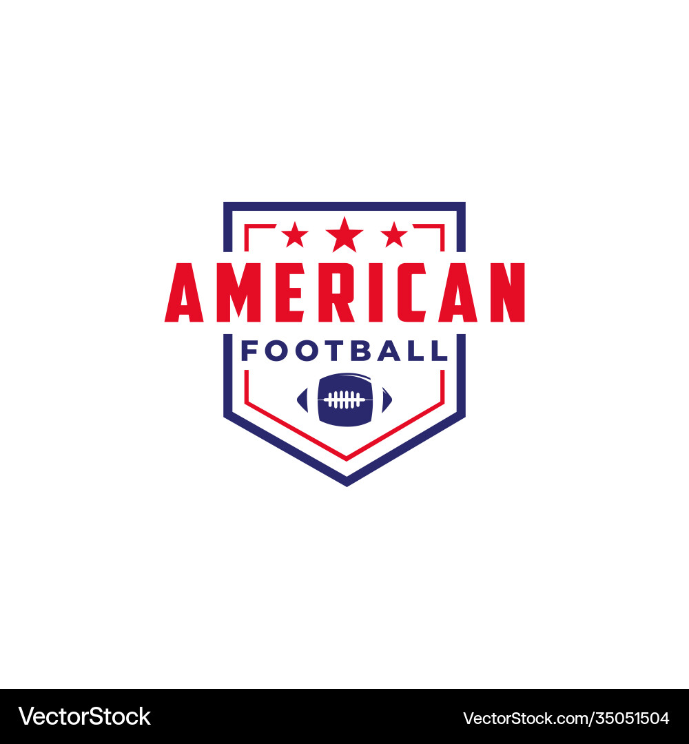 Badge patch emblem american football sport logo Badge patch emblem american football sport logo vector image