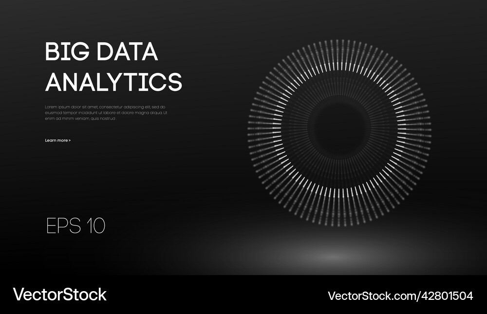 Big data visualization background 3d Big data visualization background 3d vector image