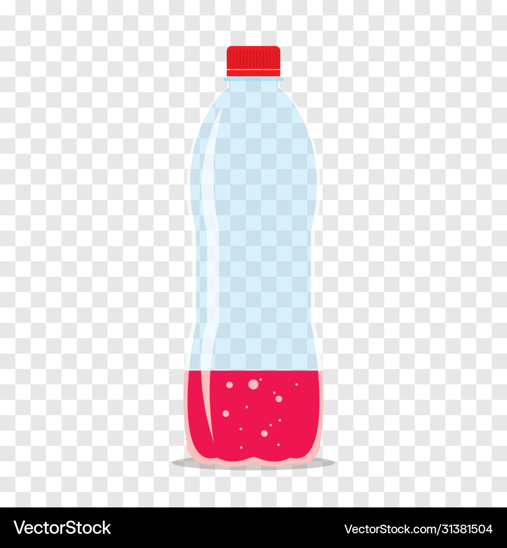 Bottle fresh raspberry juice flat icon vector image