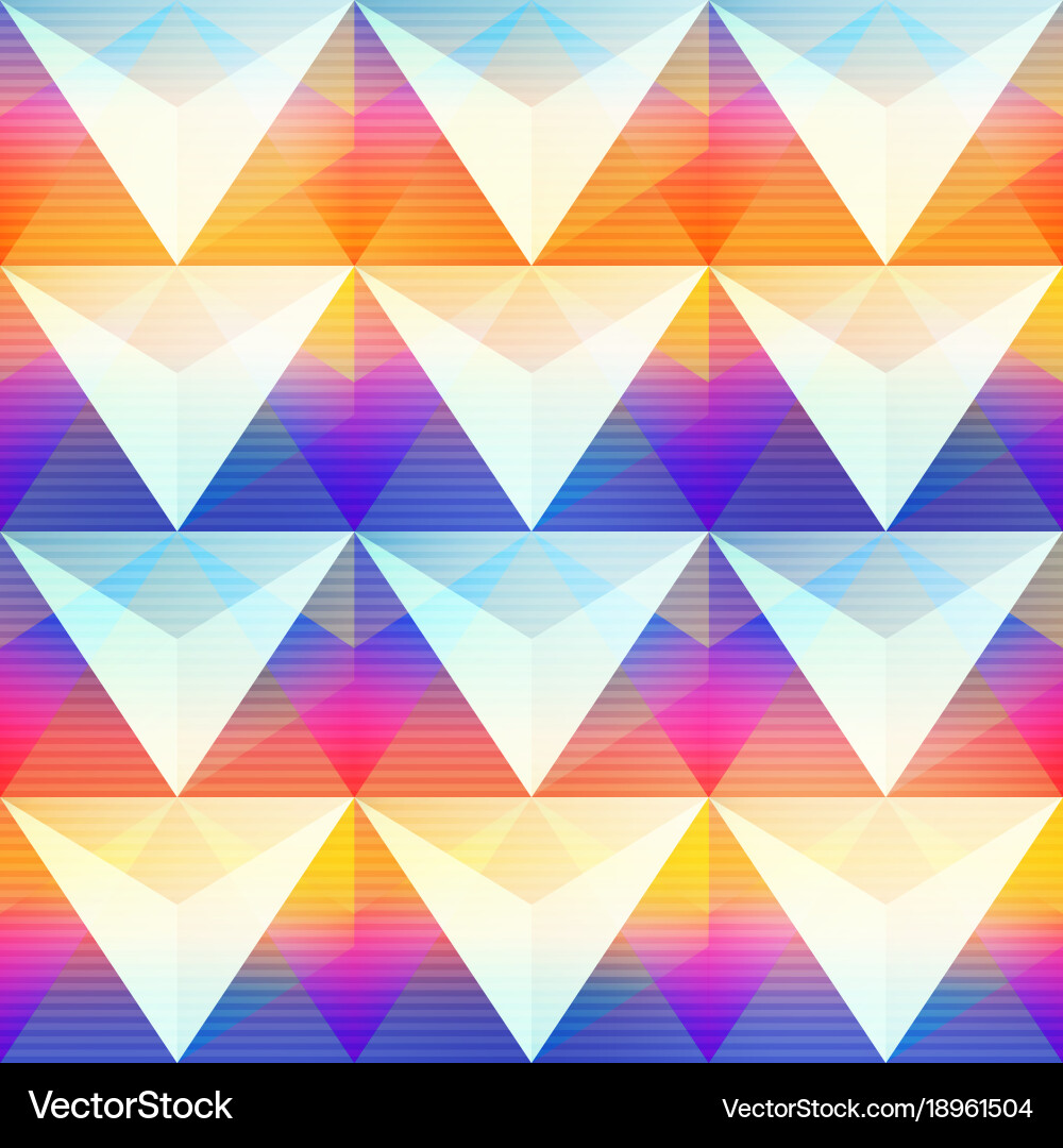 Bright triangle seamless pattern Vector Image
