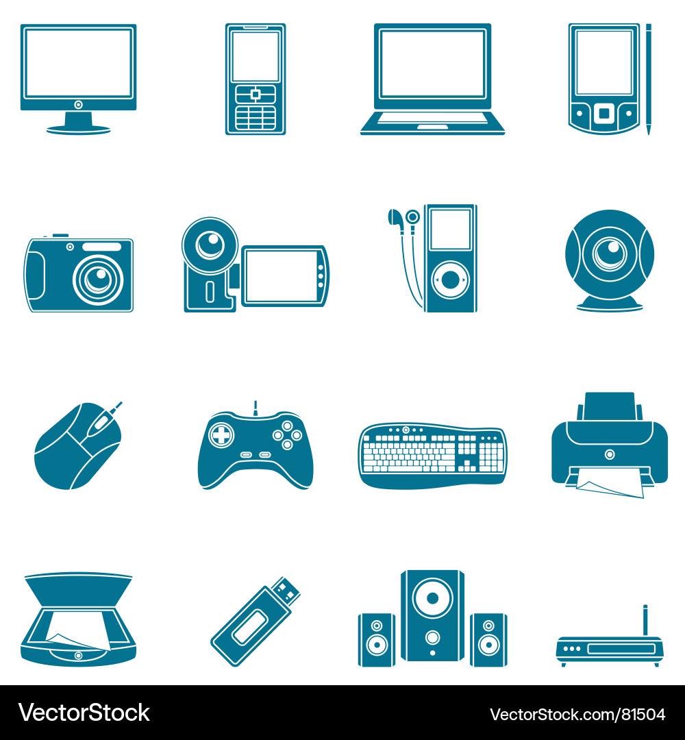 Computer Icon Set vector image