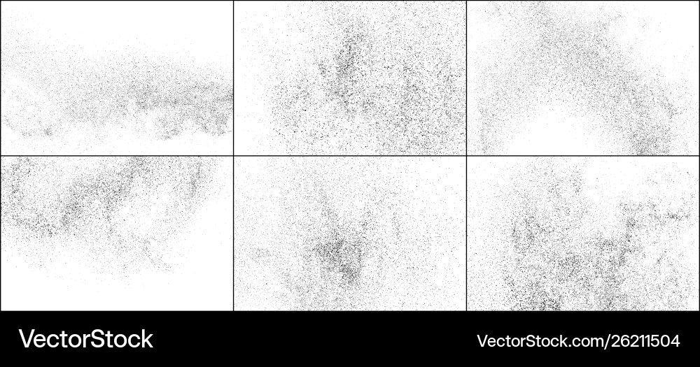 Dark rough noise particles set elements Dark rough noise particles set elements vector image