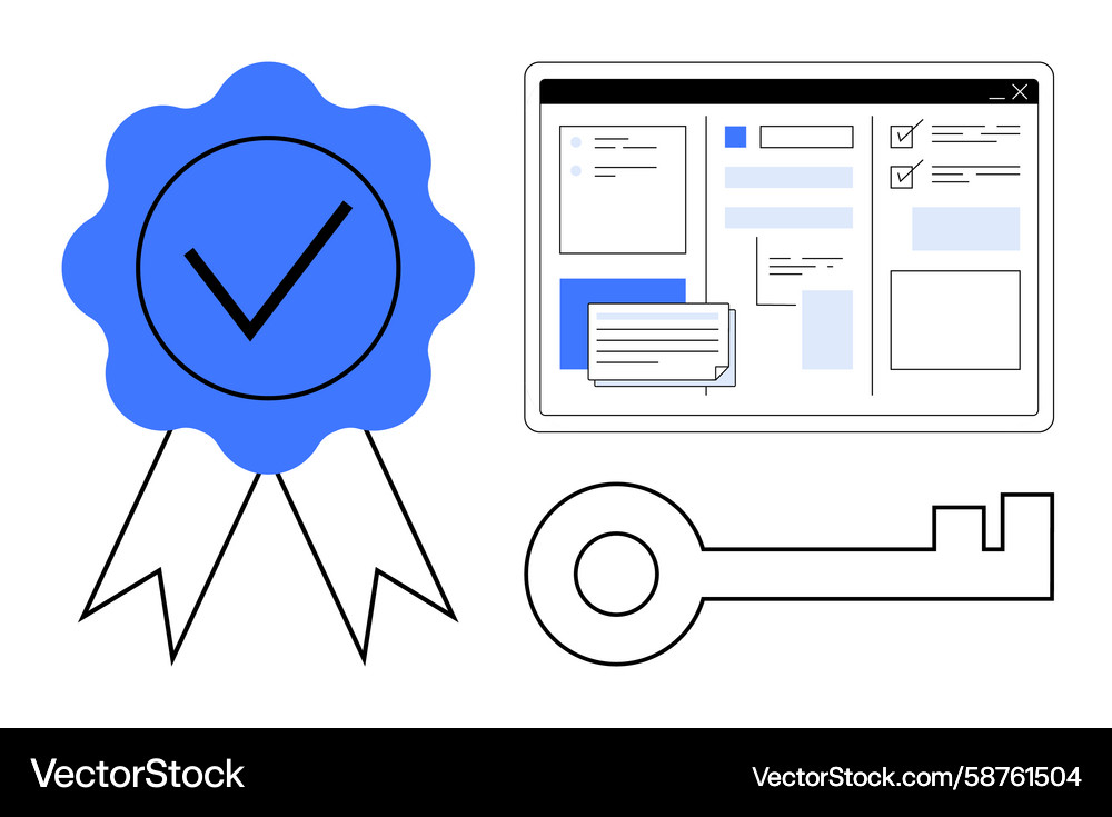 Digital Security & Access Badge Vector Image