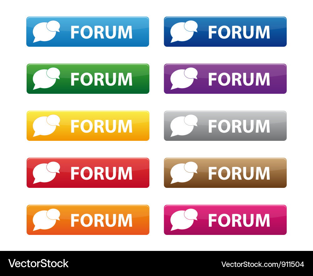 Forum Buttons Collection Vector Image