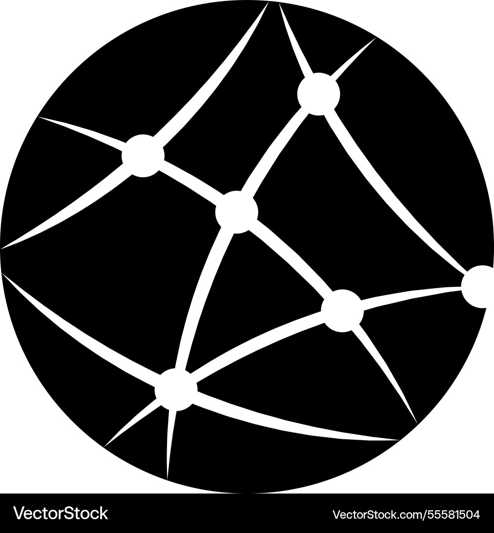 Global network flat web icon concept Global network flat web icon concept vector image