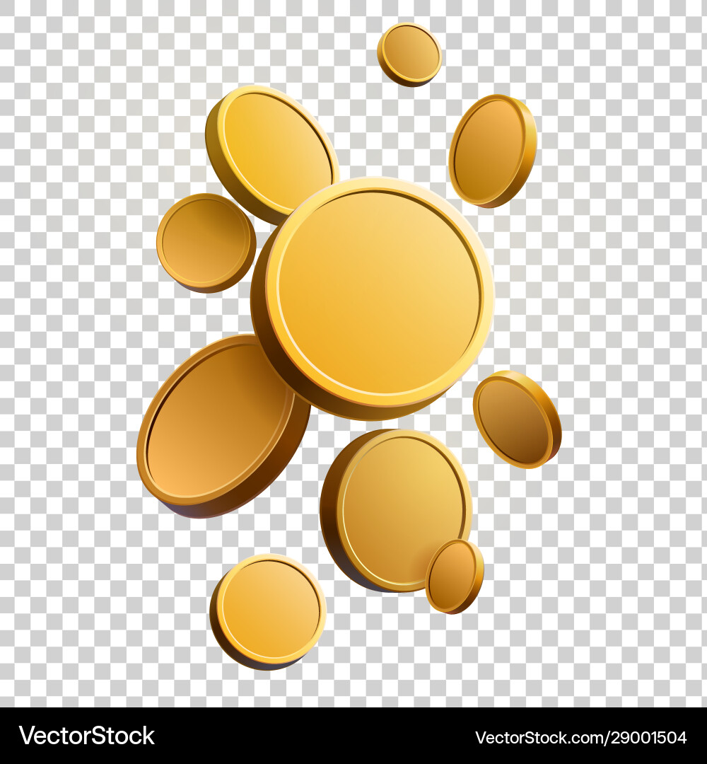 Gold Coins Background Vector Image