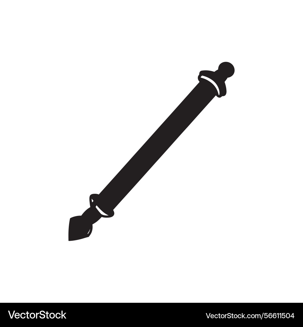 Isolated silhouette of a torah scroll pointer Vector Image