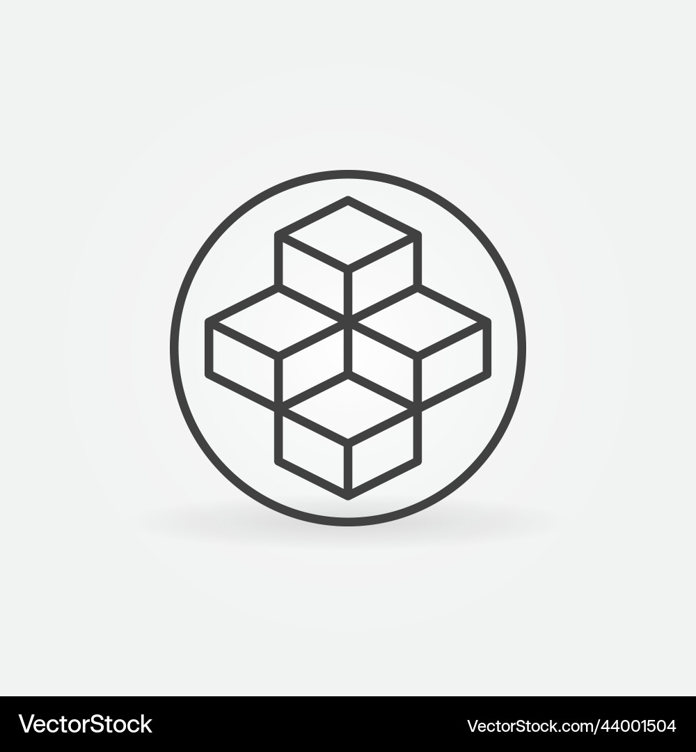 Kreis mit Blockchain Linie Konzept rund Kreis mit Blockchain Linie Konzept rund vektorbild