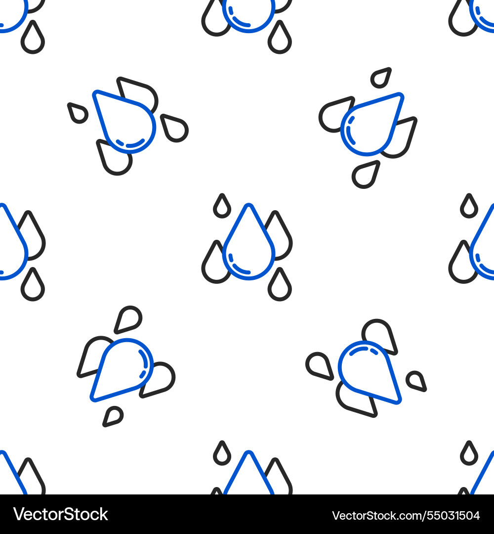 Line water drop icon isolated seamless pattern Line water drop icon isolated seamless pattern Vector Image