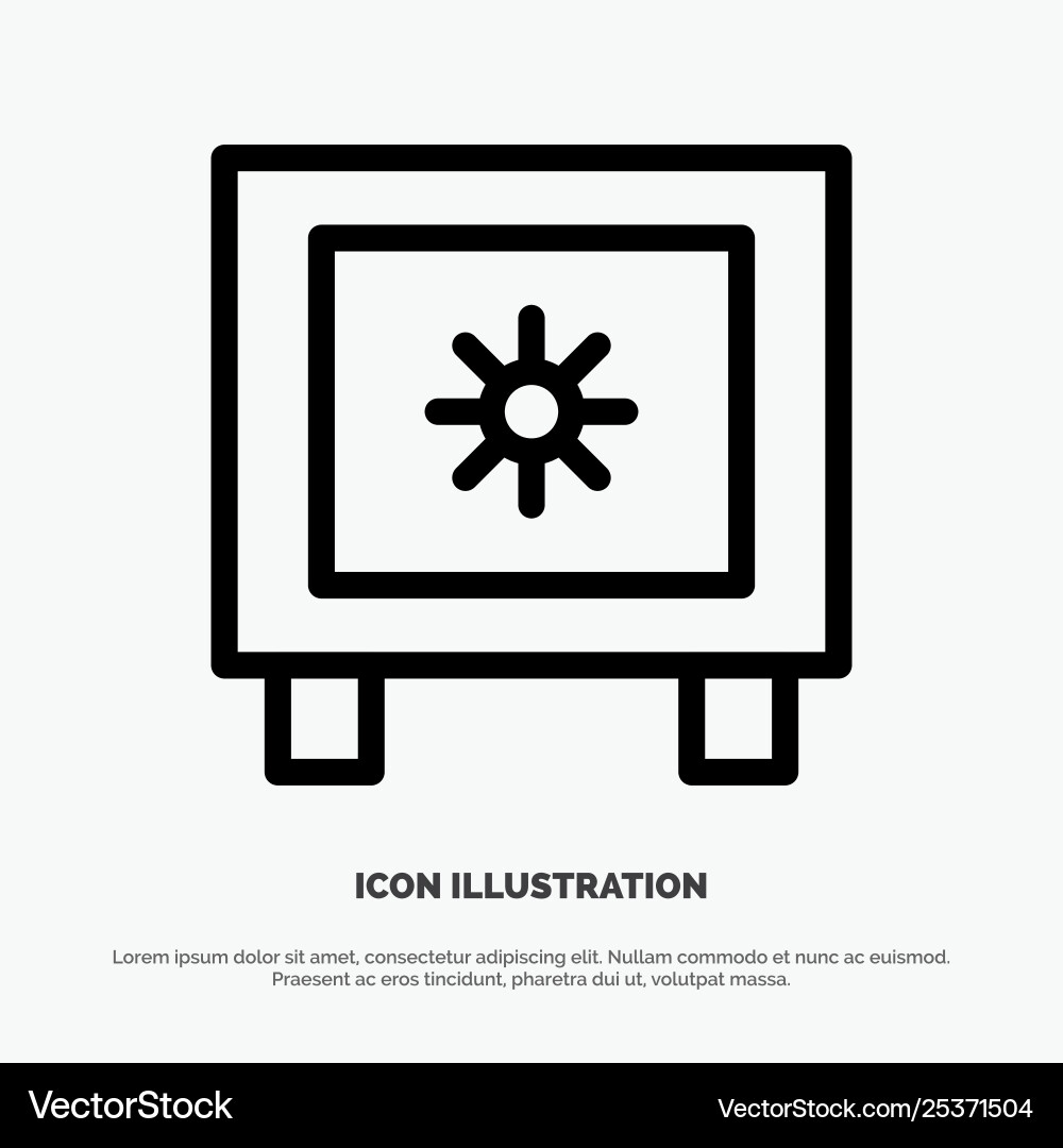 Locker lock global logistic line icon Locker lock global logistic line icon vector image