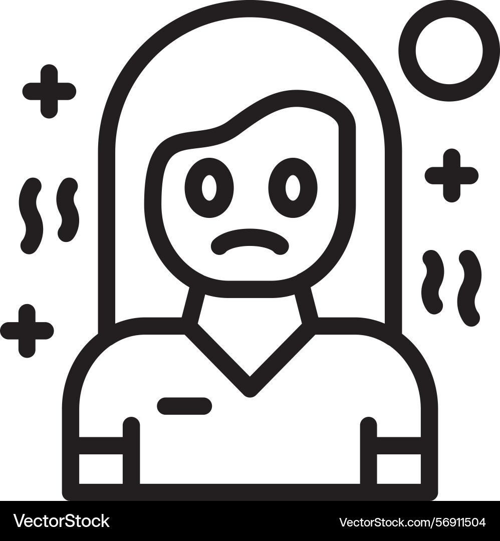 Pity linear style icon design vector image