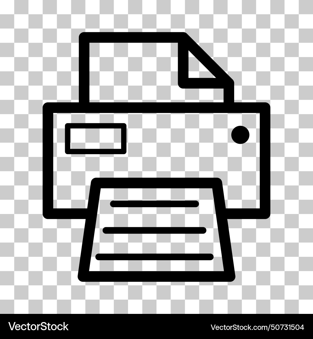 Printer document web icon printout machine vector image