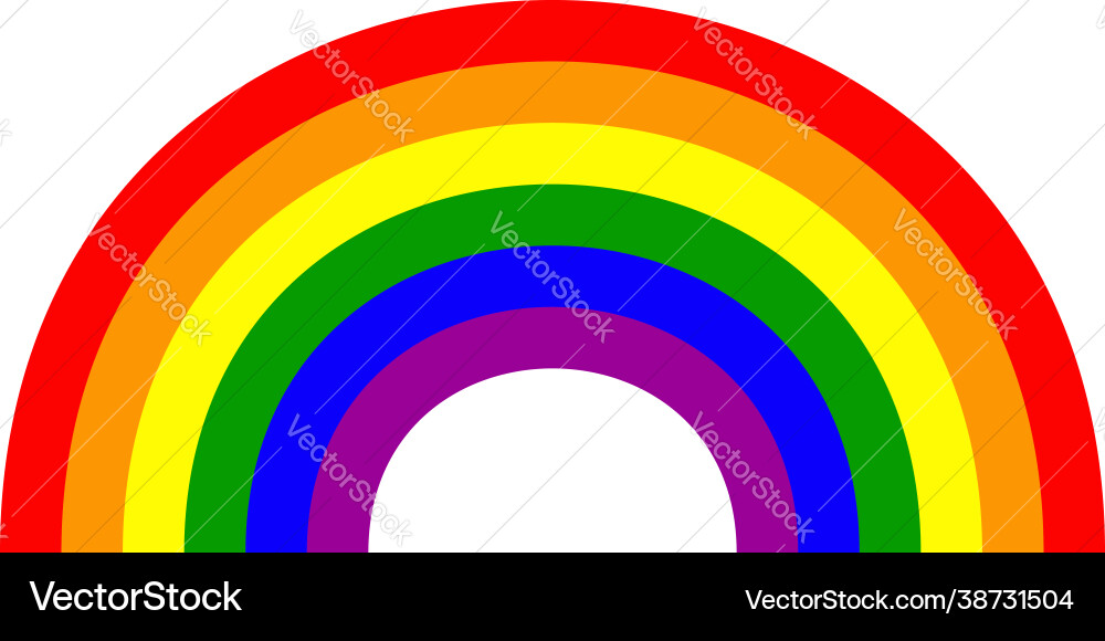 Rainbow abstract design element icon Vector Image