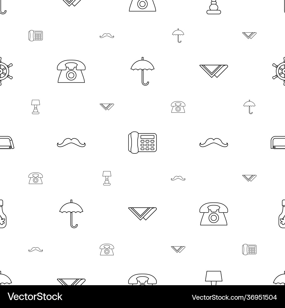 Retro icons pattern seamless white background Retro icons pattern seamless white background Vector Image